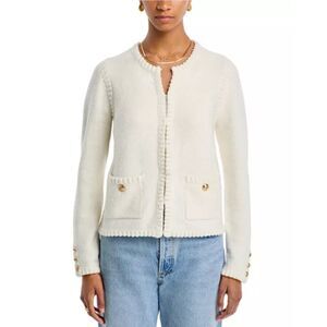 AQUA Bobble Ivory Long Sleeve Cardigan Size XS NWT